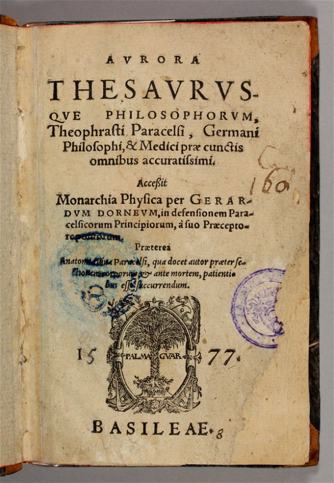 Aurora thesaurusque philosophorum 1577 title page
