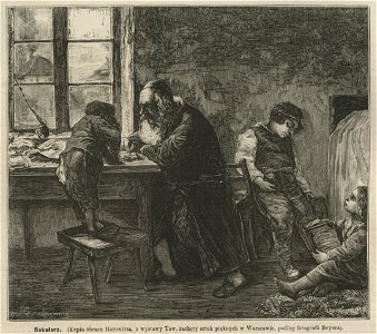 Bakałarz Kopia obrazu Horowitza, z wystawy Tow. zachęty sztuk pięknych w Warszawie, podług fotografii Beyera (73010)
