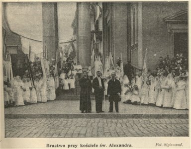 Bractwo przy kościele Św. Aleksandra wizyta cara Mikołaja II i carycy Aleksandry w Warszawie (61547). Free illustration for personal and commercial use.