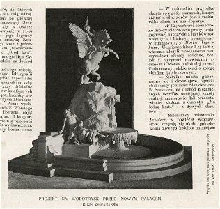 Budynek Zachęty Projekt na wodotrysk przed nowym pałacem Rzeźba Zygmunta Otto (54173)