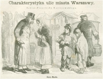 Charakterystyka ulic miasta Warszawy Szkice Franciszka Kostrzewskiego Stare-Miasto (75647)