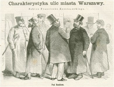 Charakterystyka ulic miasta Warszawy Szkice Franciszka Kostrzewskiego Pod Bankiem (75649)