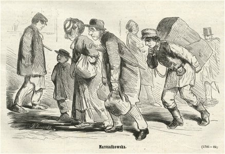 Charakterystyka ulic miasta Warszawy - Szkice Franciszka Kostrzewskiego - Marszałkowska (58511)