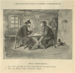 Dwie przeszkody Z teki humorystycznej Franciszka Kostrzewskiego (61523)