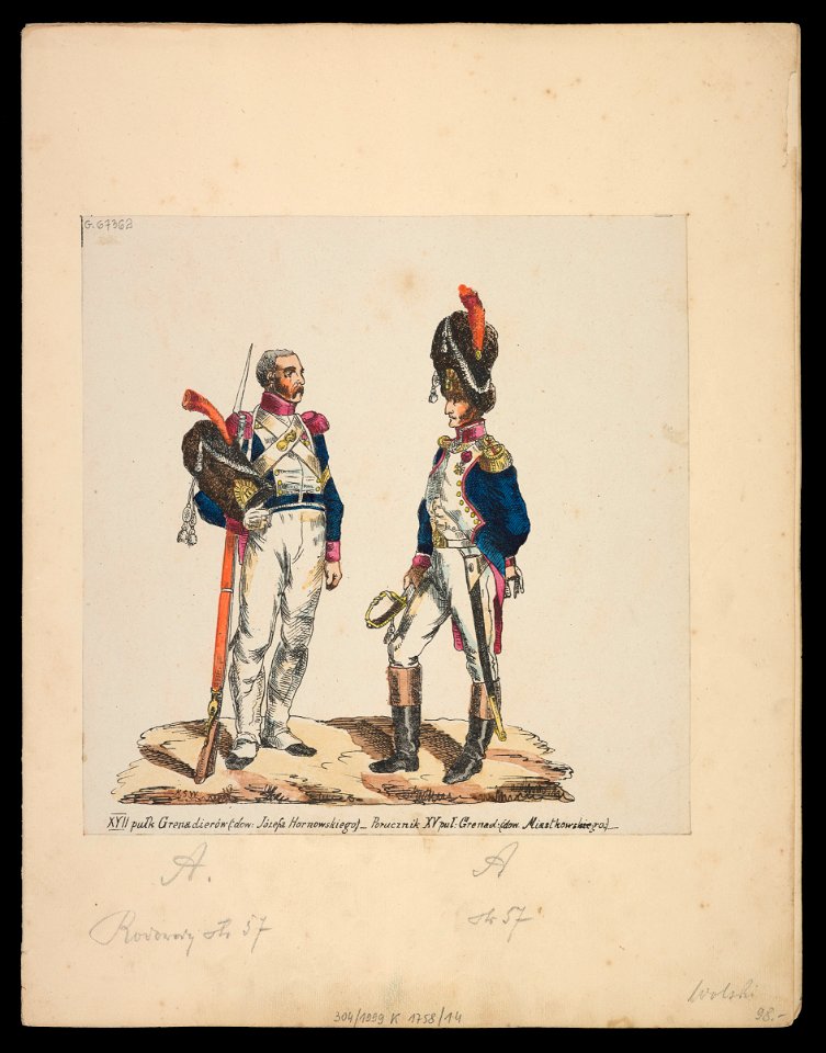 Dwaj grenadierzy miedzy 1880 i 1900 (81247965)