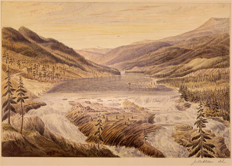 Falls of the Kootenay (ak. Kaph-Kleh) from near the trail - NARA - 305525