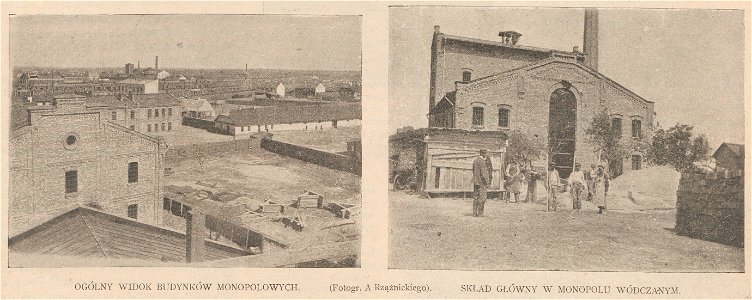 Dzielnica monopolu wódczanego Ogólny widok budynków monopolowych Skład główny w monopolu ... Fotogr. A. Rzążnickiego (81949)