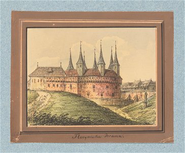 Dawne obwarowania Krakowa, Barbakan. miedzy 1834 i 1839 (119110461)
