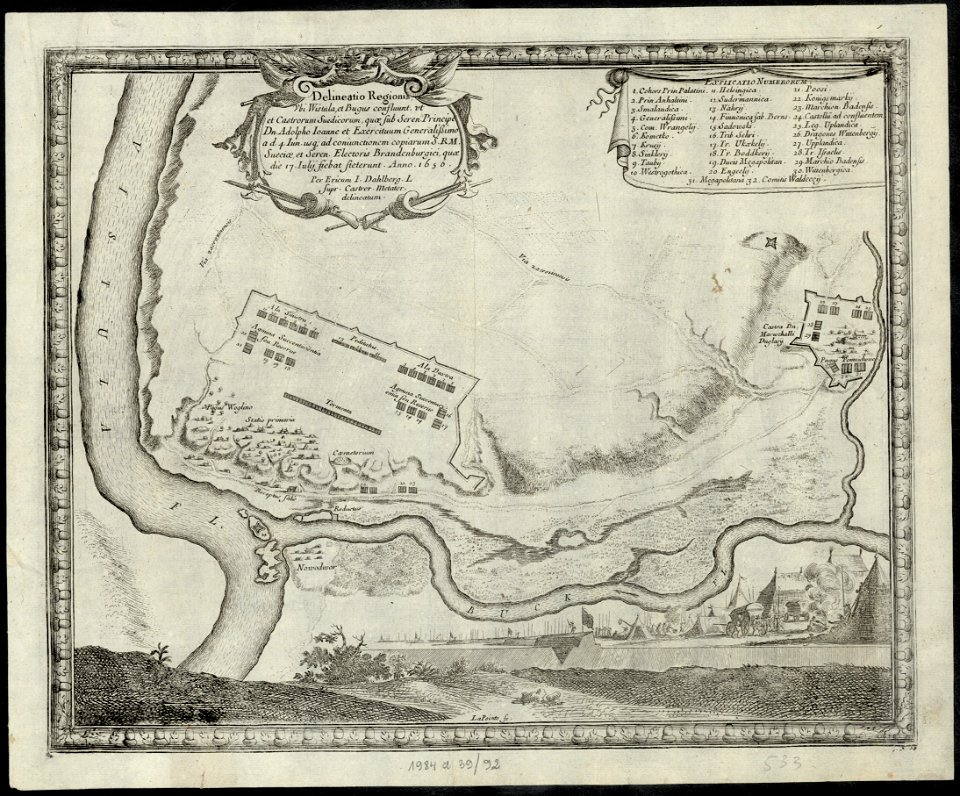 Delineatio Regionis, vbi Wistula, et Bugus confluunt, vt et Castrorum Suedicorum ante 1696 (41828996)