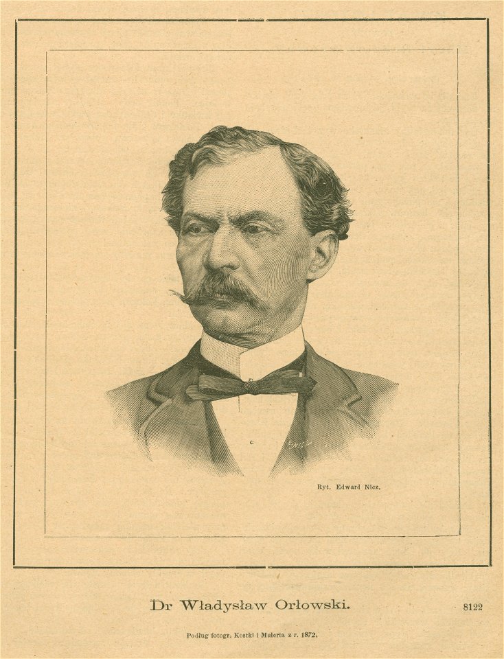 Dr Władysław Orłowski Podług fotogr. Kostki i Mulerta z r. 1872. (77846). Free illustration for personal and commercial use.