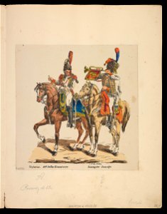 Dwaj trebacze na koniach miedzy 1880 i 1900 (81247961)