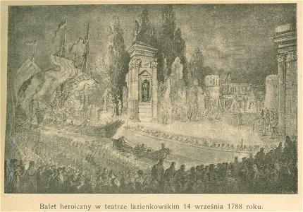 Festyn w Łazienkach z powodu inauguracji mostu i posągu Jana III Sobieskiego Balet heroiczny ... (70326)