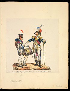 Dobosz z bebnem i tambor-major miedzy 1880 i 1900 (79312499)
