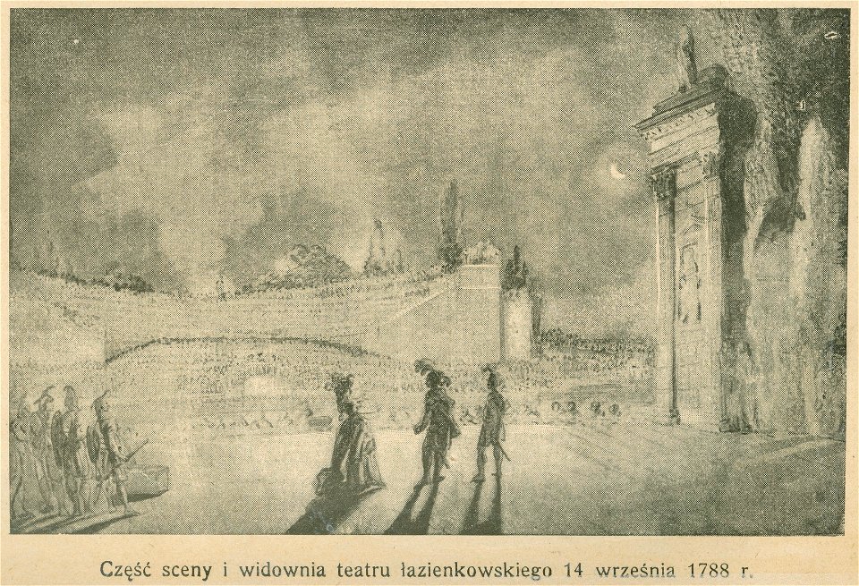 Festyn w Łazienkach z powodu inauguracji mostu i posągu Jana III Sobieskiego Część sceny i widownia ... (70327)