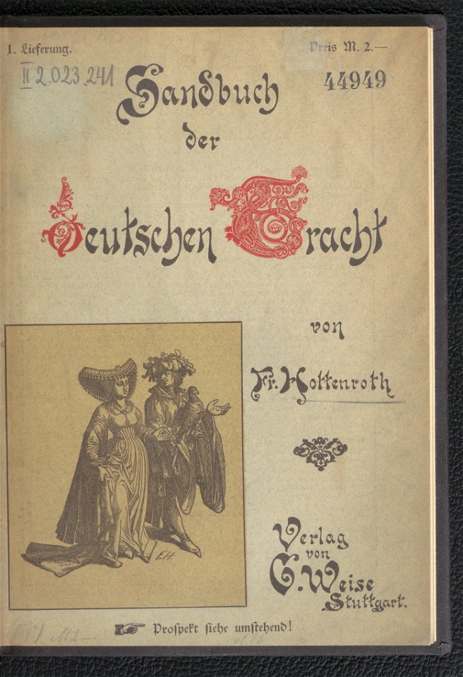 Handbuch der deutschen Tracht. Lfg. 1 1892 (131174261)