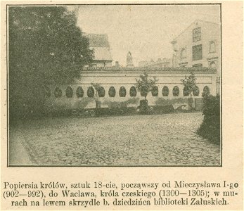 Gmach byłej Biblioteki Załuskich Popiersia królów ... w murach na lewym skrzydle b. dziedzińca biblioteki Załuskich (80975)