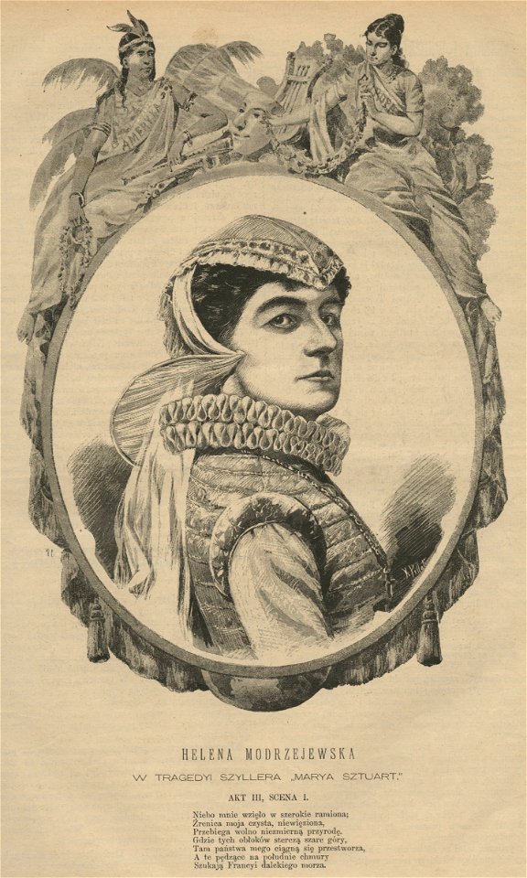 Helena Modrzejewska w tragedii Szyllera „Maria Stuart” (52783)