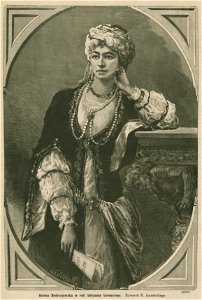 Helena Modrzejewska w roli Adrianny Lecouvreur Rysunek E. Andriollego (81878)