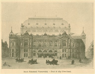 Gmach Filharmonii Warszawskiej - Front od ulicy Nowo-Jasnej (80012)