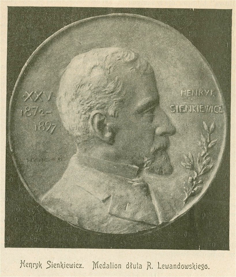 Henryk Sienkiewicz Medalion dłuta R. Lewandowskiego (79542)