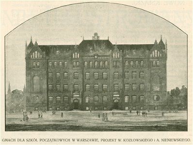 Gmach dla szkół początkowych w Warszawie Projekt W. Kozłowskiego i A. Nieniewskiego (79251)