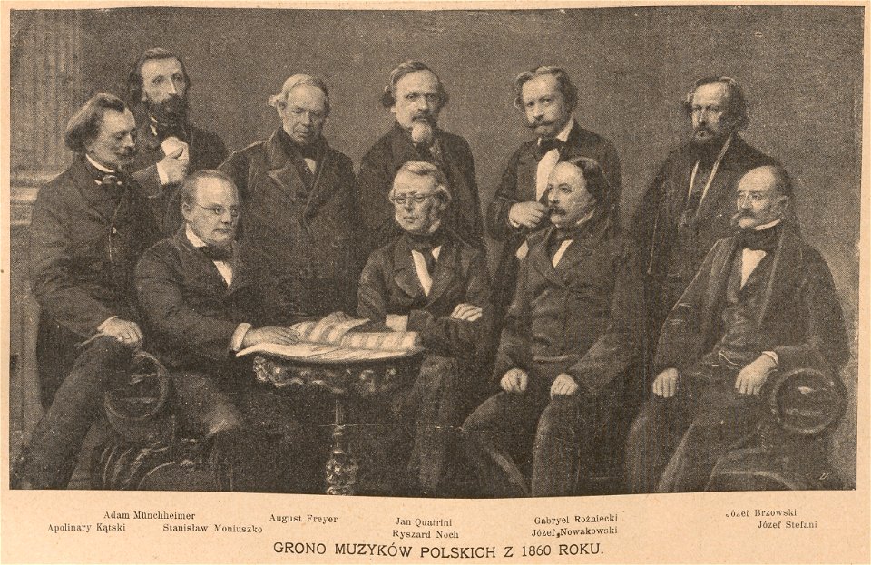 Grono muzyków polskich z 1860 roku, Adam Munchheimer, August Freyer, Jan Quatrini, (68751)