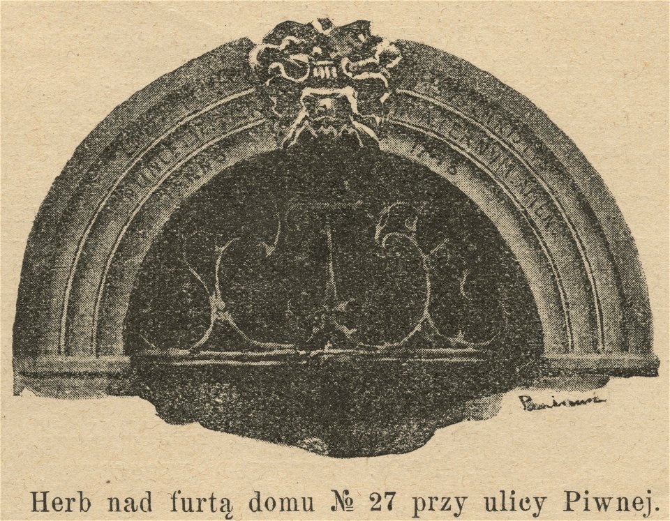 Herb nad furtą domu No 27 przy ulicy Piwnej (60499)