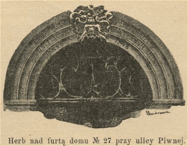 Herb nad furtą domu No 27 przy ulicy Piwnej (60499)