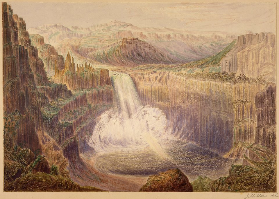 Great Falls on the Palouse River from summit of Cliffs on right bank - NARA - 305504