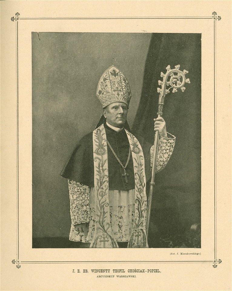 J. E. Ks. Wincenty Teofil Chościak-Popiel Arcybiskup Warszawski Fot. J. Mieczkowskiego (80050)