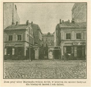 Instytut dla biednych matek i ich dzieci Dom przy ulicy Marszałkowskiej Nr 56, w którym mieści się Instytut dla biednych matek i ich dzieci (78018)