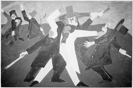 In an antislavery convention, Douglass and two fellow workers were mobbed - NARA - 559100
