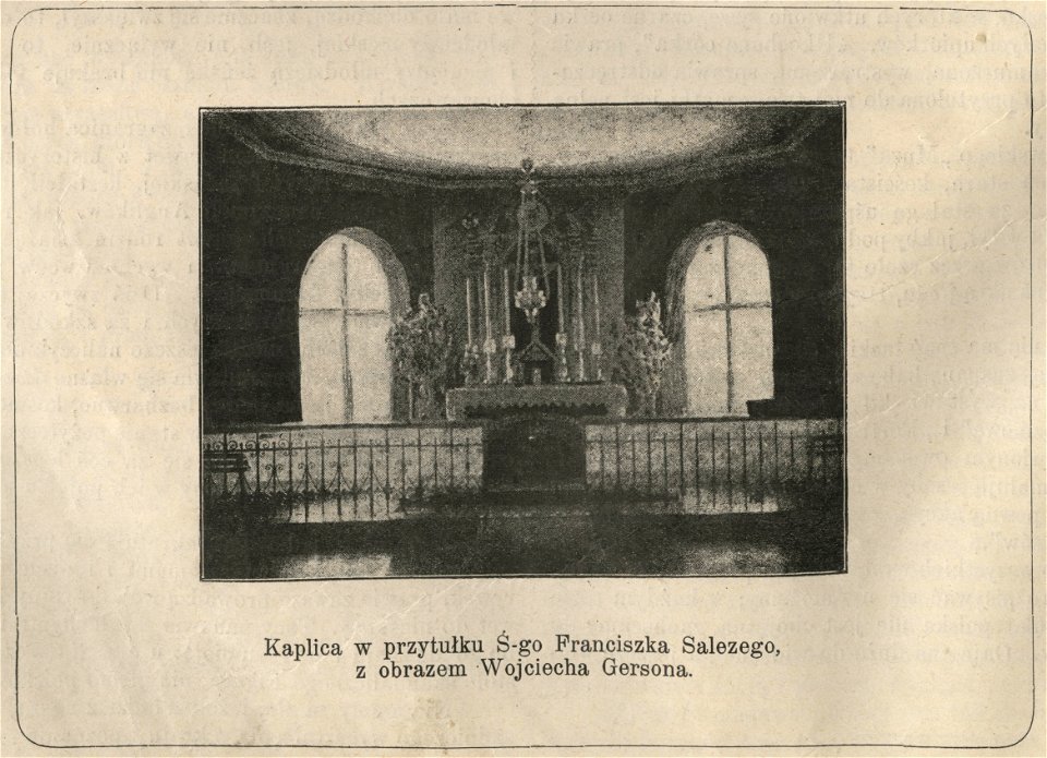 Kaplica w przytułku św. Franciszka Salezego, z obrazem Wojciecha Gersona (52670)