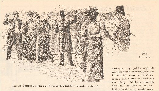 Karnawał Nicejski w ogrodzie na Dynasach na dochód nieuleczalnych chorych Rys. L. Ilinicz (82148)