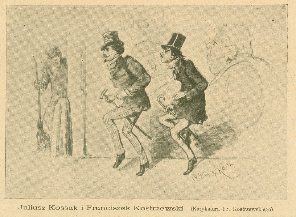 Juliusz Kossak i Franciszek Kostrzewski Karykatura Fr. Kostrzewskiego (79870)
