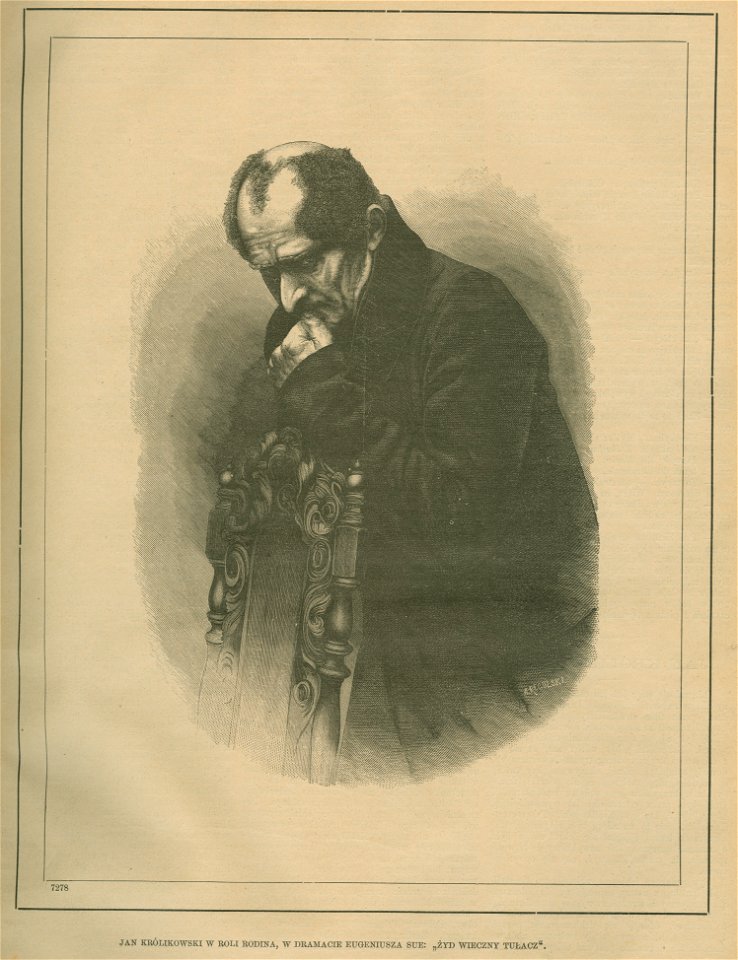 Jan Królikowski w roli Rodina w dramacie Eugeniusza Sue Żyd wieczny tułacz (77164)