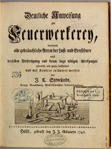 J. C. Stövesandt 1748 Deutliche Anweisung zur Feuerwerkerey