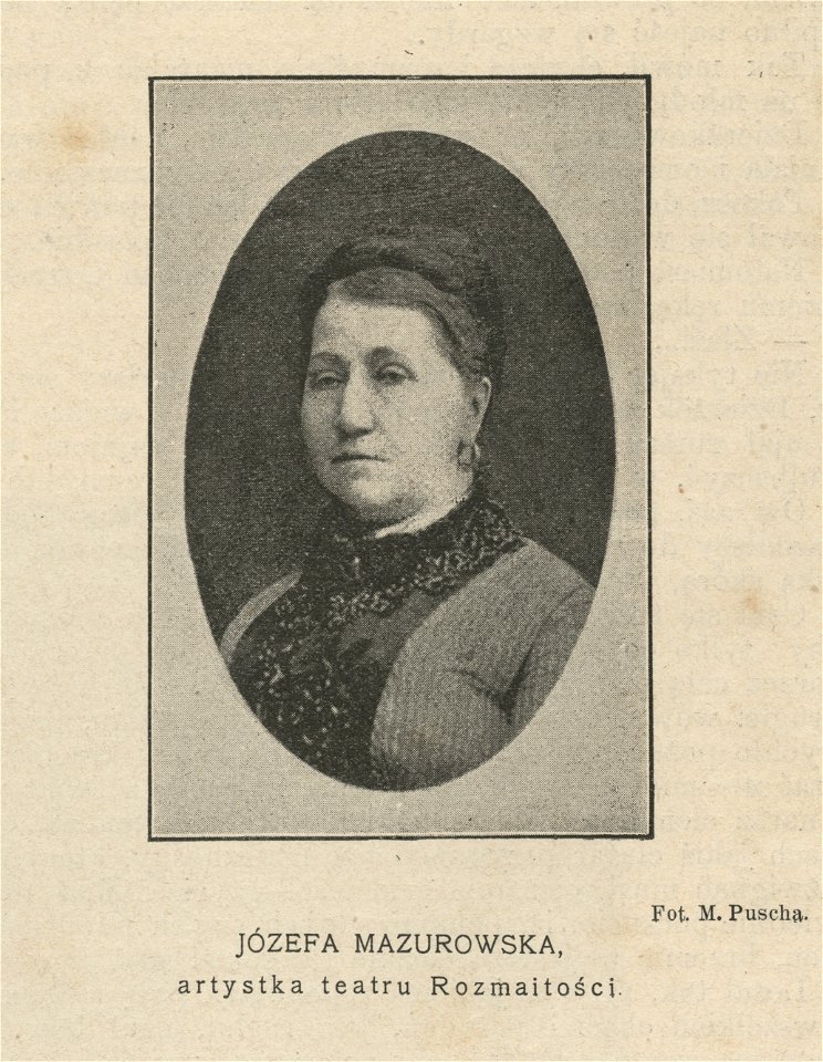 Józefa Mazurowska, artystka teatru Rozmaitości 1824-1907 (54090)