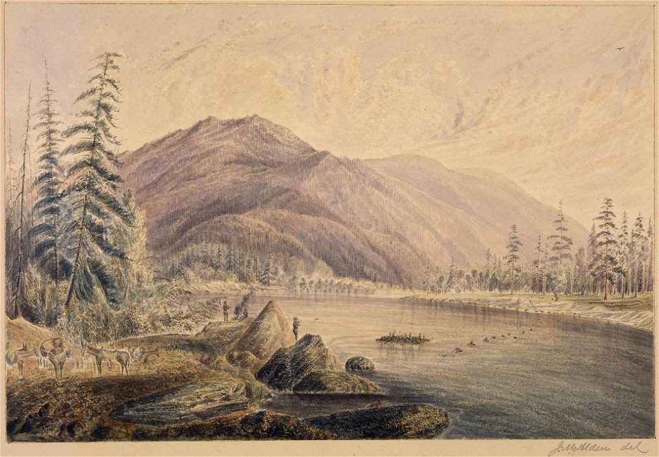 Kootenay River (Southernmost crossing) looking S. (down) from left bank - NARA - 305524