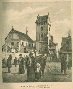 Kwietna niedziela Wyjście z kościoła Panny Marii w Warszawie (76265)