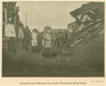 Katastrofa pod Włochami na drodze Warszawsko-Wiedeńskiej Fot. Sigismond (80873)
