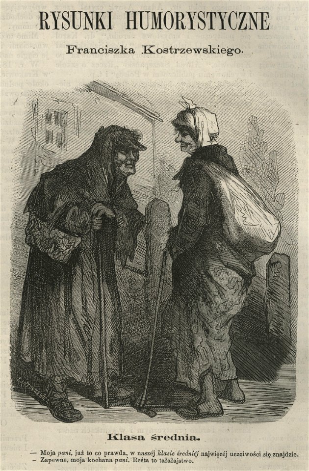 Klasa średnia Rysunki humorystyczne Franciszka Kostrzewskiego (58619)