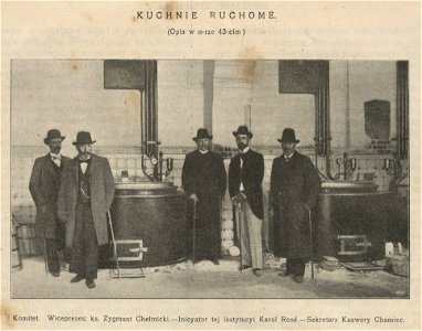 Kuchnie ruchome - Komitet - Wiceprezes ks. Zygmunt Chełmicki - Inicyator tej instytucyi Karol Rose - Sekretarz Ksawery Chamiec (54120)
