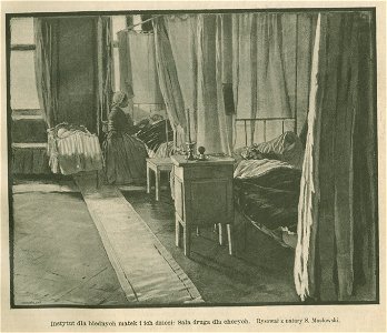 Instytut dla biednych matek i ich dzieci Sala druga dla chorych Rysował z natury S. Masłowski (78019)