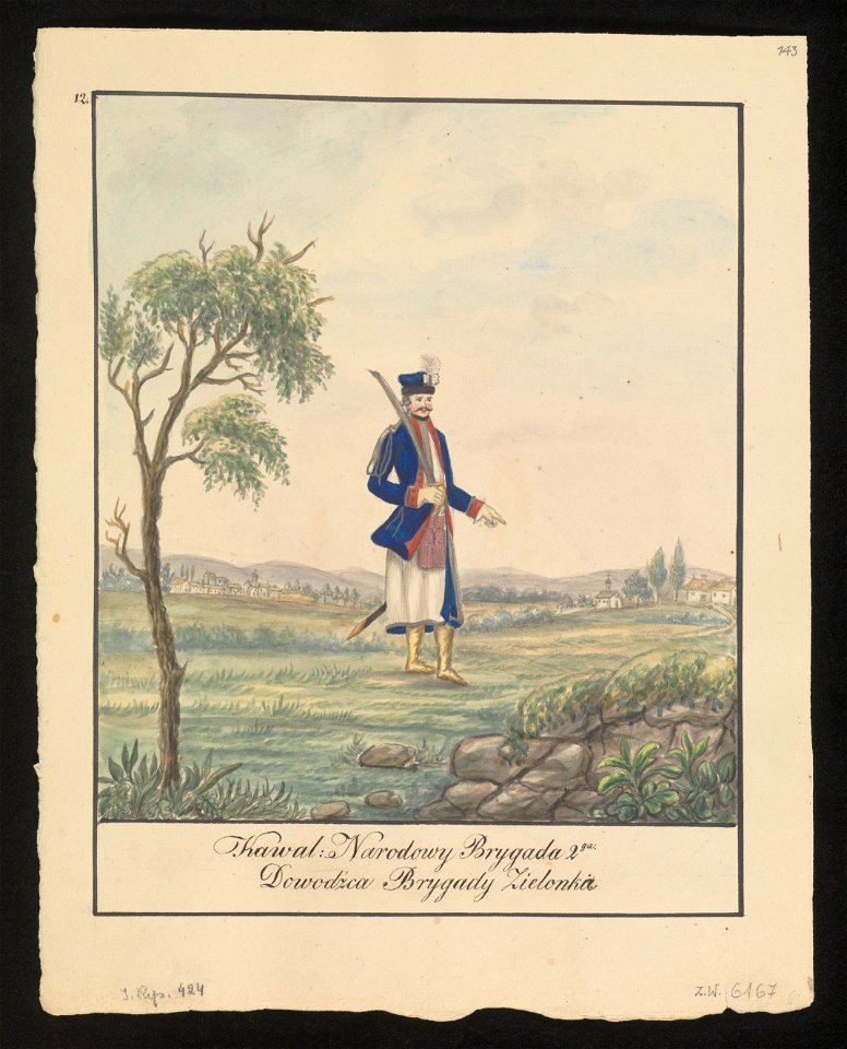 Kawal. Narodowy Brydaga 2ga - Dowodzca Brygady Zielonka. 1847 (72494822)