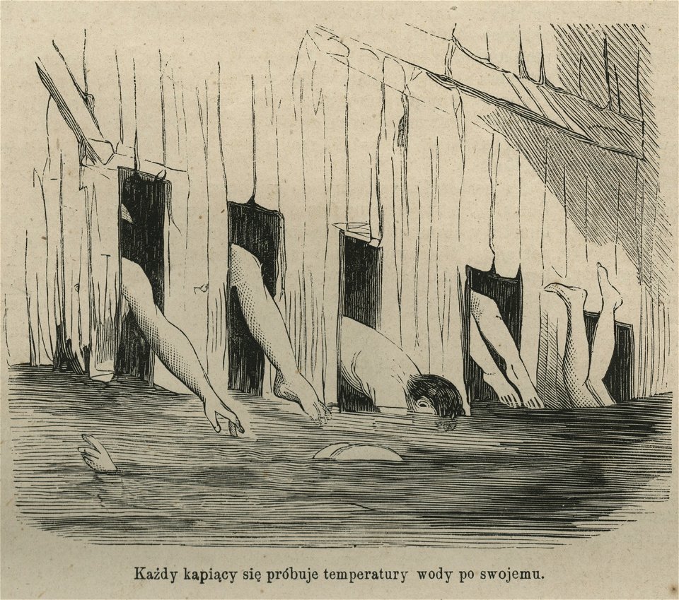 Kąpiele Wiślane - Każdy kąpiacy się próbuje temperatury wody po swojemu (58382)