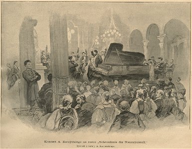 Koncert A. Zarzyckiego na rzecz Schronienia dla Nauczycielek - Rysunek z natury A. Kamieńskiego (60522)
