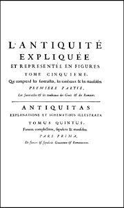L'antiquite expliquee et representee en figures. T. 5 P. 1 1719 (131025040)