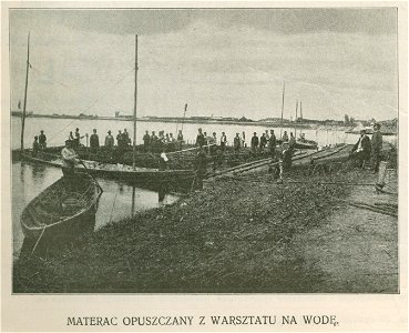 Materac opuszczany z warsztatu na wodę na Wiśle (79043)