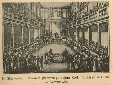 M. Stachowicz Otwarcie pierwszego sejmu Król. Polskiego w r. 1818 w Warszawie (71490)